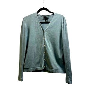 Lauren Ralph Lauren Pastel Green Silk Cardigan L